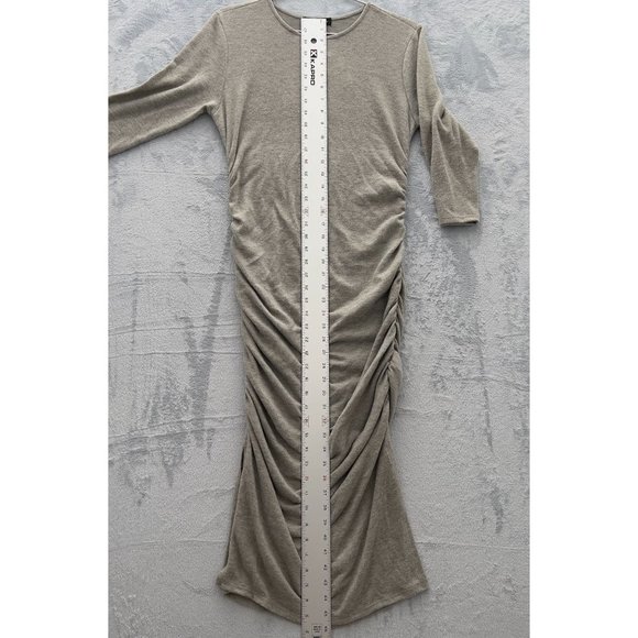 INC Women's 3/4 Sleeve Ruched Midi Dress Size Small Heather Grey 2pc NWT 0102 - Picture 8 of 11